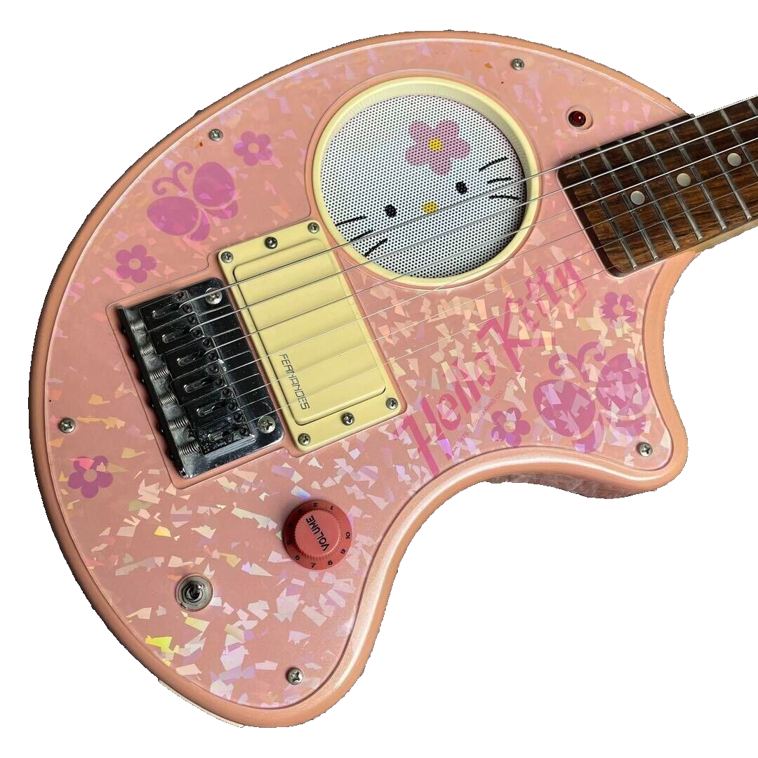 FENDER JAPAN ZO-3 HK Hello Kitty Guitar Built-in Mini Guitar Pink