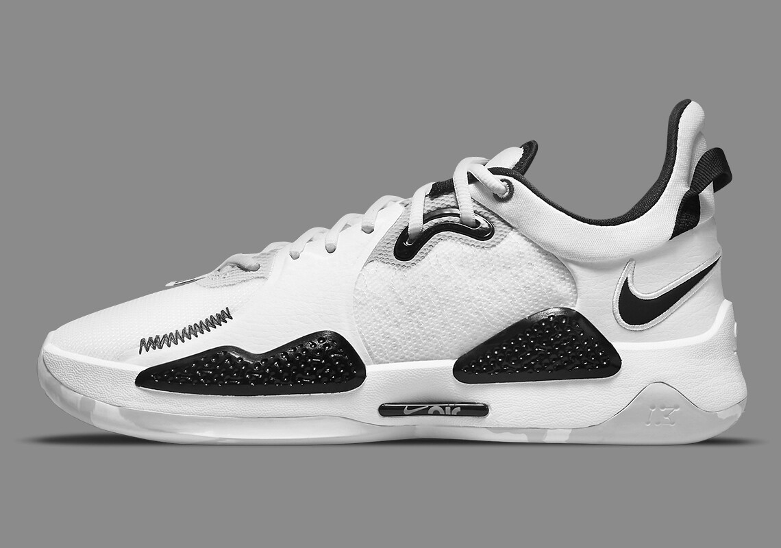 Nike PG 5 TB Paul George PG5 White Black DA7758-100 Men's 9