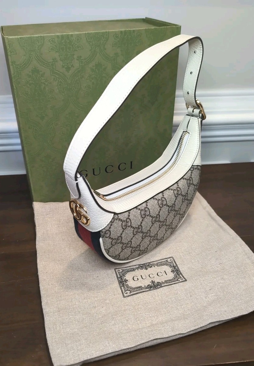 NEW GUCCI Ophidia GG Supreme Canvas mini hobo shoulder bag W/Box