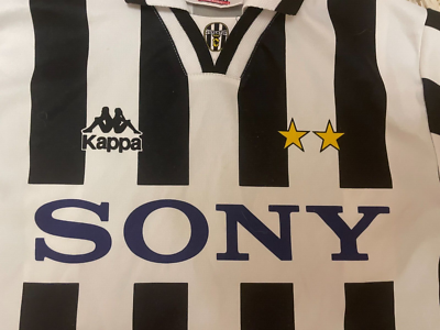Vintage Juventus SONY 1995 - 1996 - 1997 Home Football Shirt Kappa