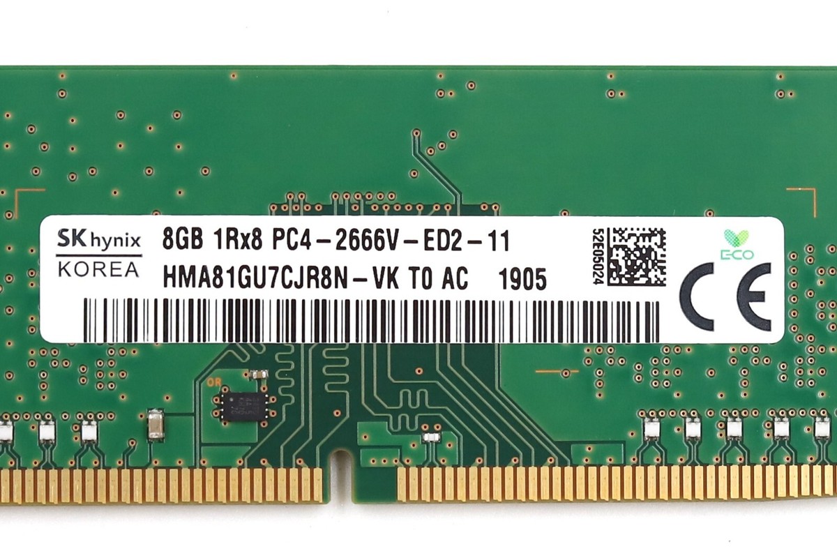 SK Hynix 8GB 1Rx8 PC4-2666V-ED2-11 ECC Unbuffered Memory P/N