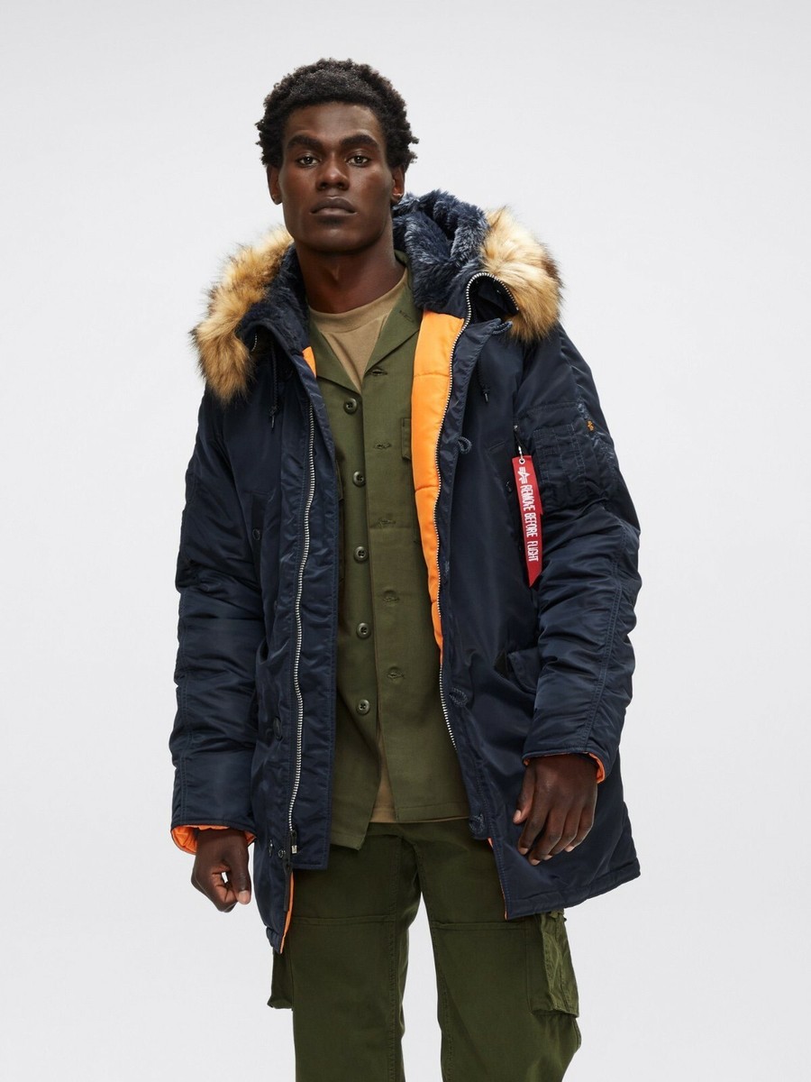 Alpha Industries Slim Fit N-3B Parka Coat Nylon Extreme Cold