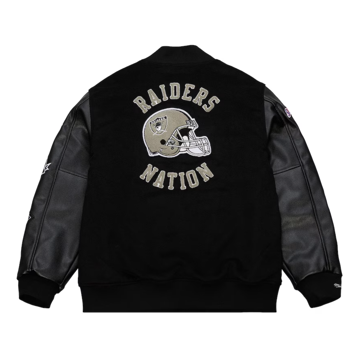 Oakland Raiders Mitchell & Ness Blackout Vintage Full-Snap Varsity