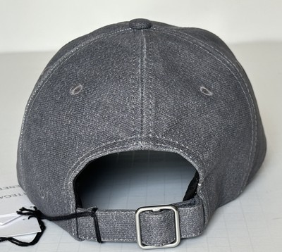 Bottega Veneta Printed Leather Baseball Cap Gray Hat M (58 cm