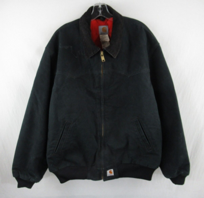 Carhartt Santa Fe Quilted Lined J13 BLK Jacket Size XL #VT415 | eBay