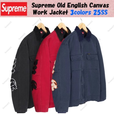 Supreme Old English Canvas Work Jacket 3colors 25SS | eBay