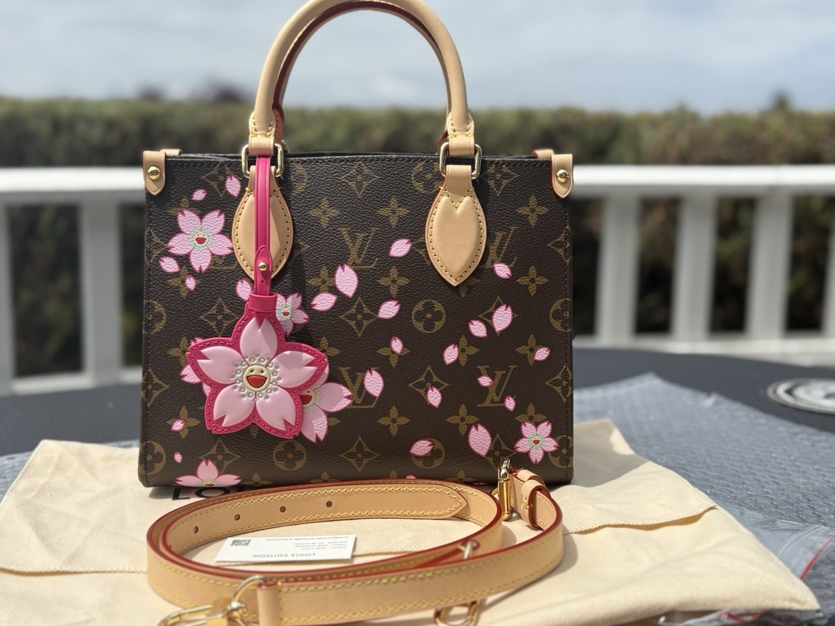 Brand New Louis Vuitton X Takashi Murakami 2025 Onthego PM Cherry