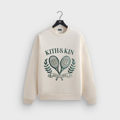 Kith for Wilson Racquet Crew Nelson Crewneck Cream Sweatshirt