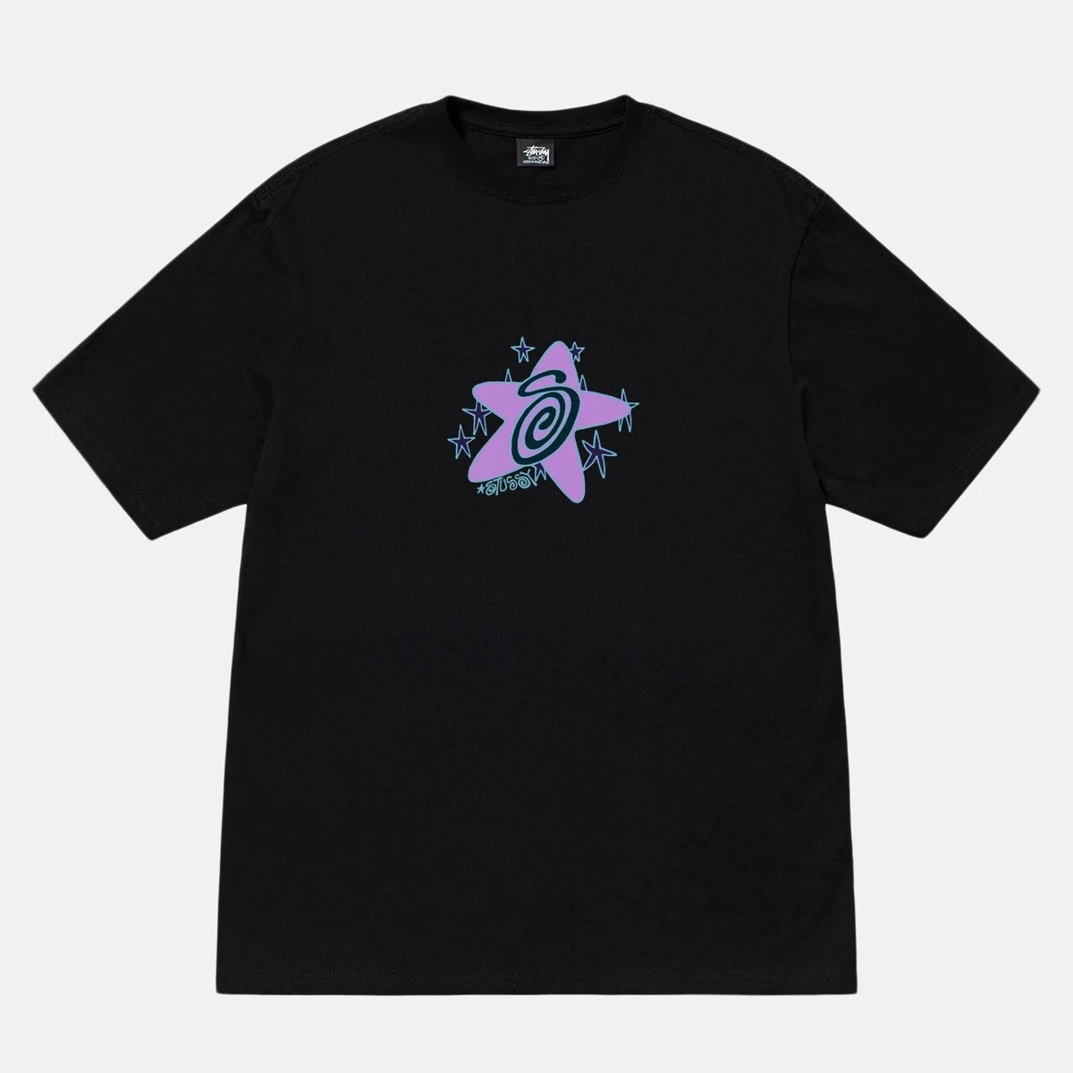 Stussy Galaxy Logo Tee T-Shirt Black L LARGE - NWT | eBay