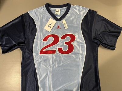 Supreme Jordan Warm Up Jersey Light Blue Medium In Hand Store Tag