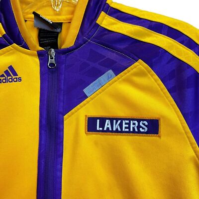 2013 Adidas Los Angeles Lakers Gold Pre Game Warm up Jacket Youth