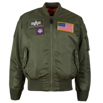 Alpha Industries Flex MA-1 Flight Jacket Black,Sage Green