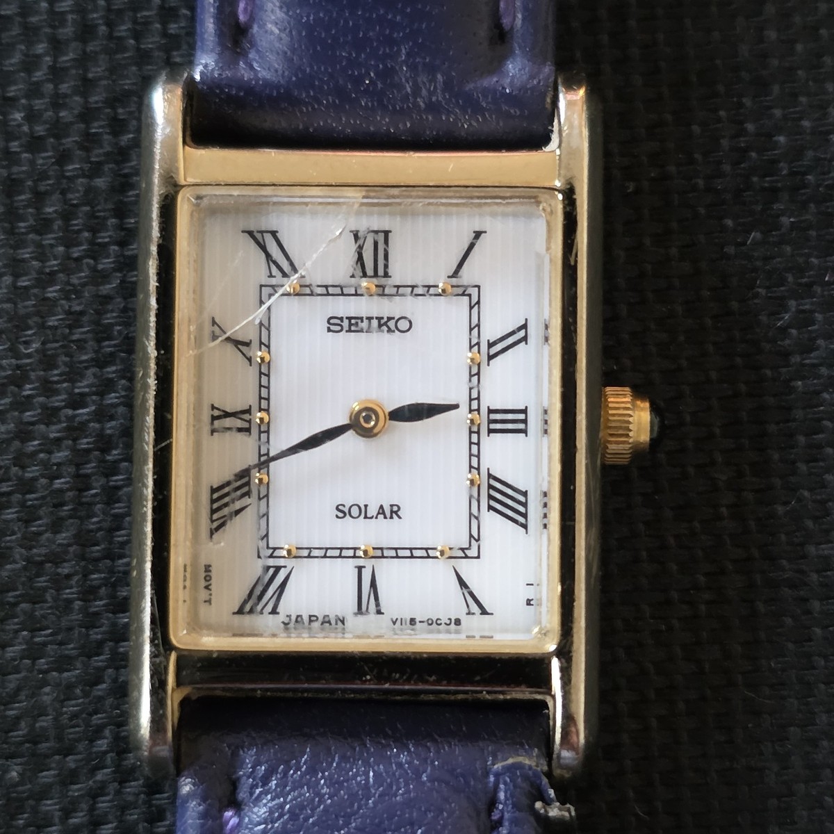 Seiko Solar V115-0BD0 sup250 Tank Watch For Parts Or Repair | eBay