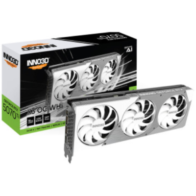 Video Card Inno3D RTX 5070 Ti X3 OC WHITE 2295 MHz 16GB GDDR7 HDMI