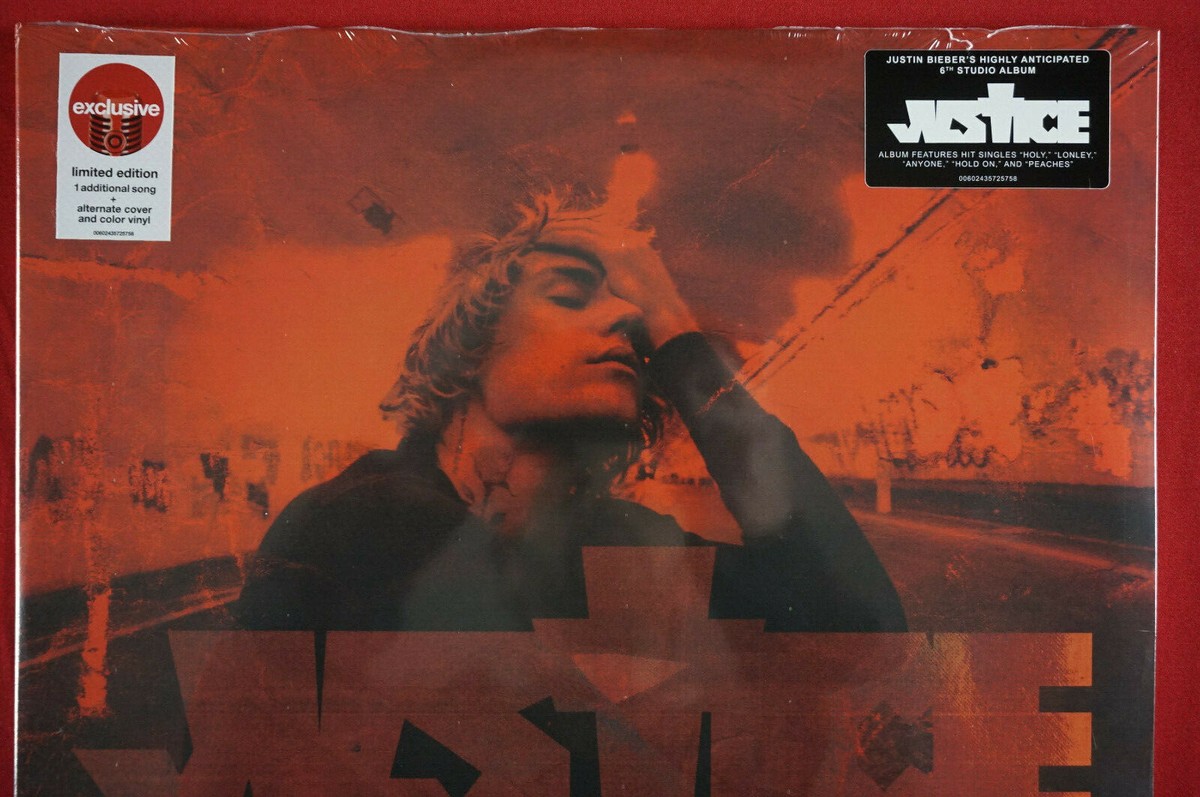 Justin Bieber Justice Exclusive 2 Silver Vinyl LP Record Album