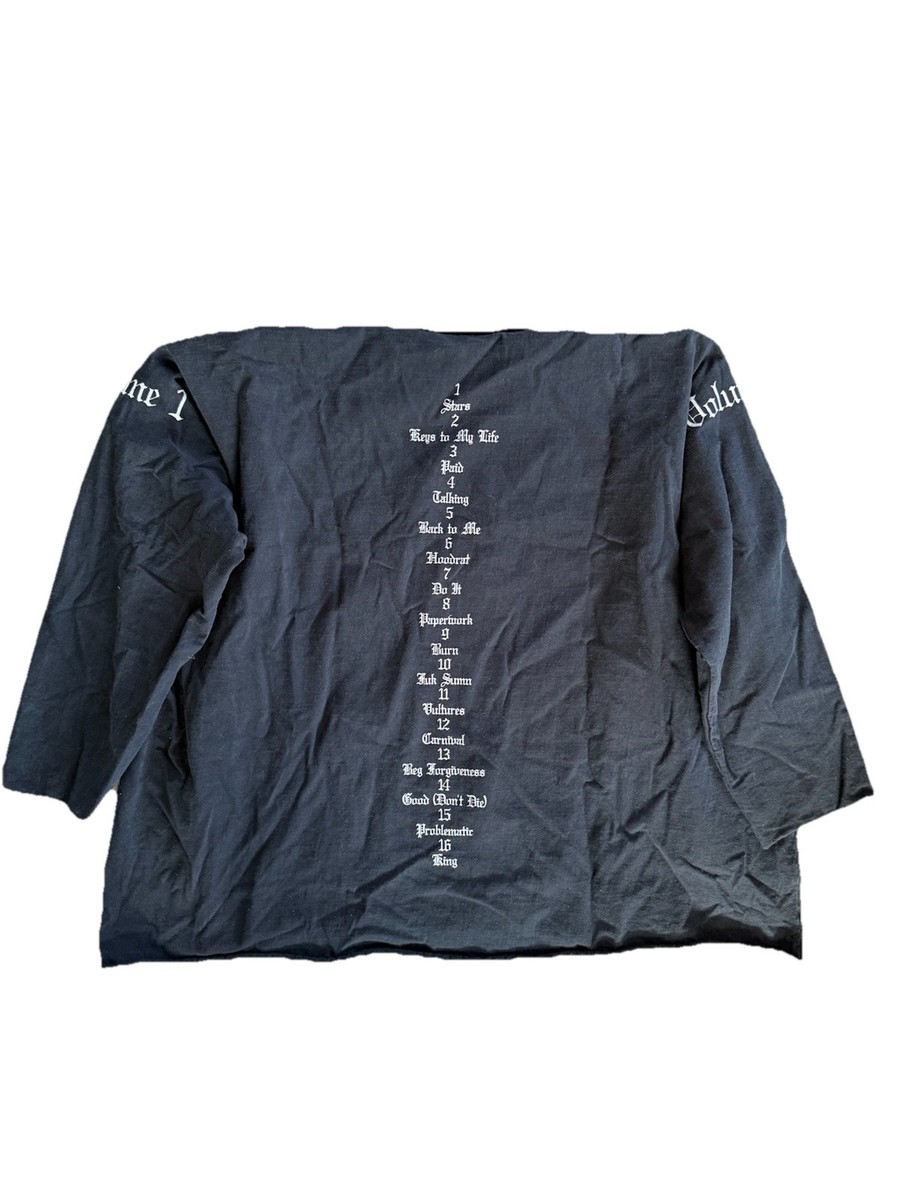 KANYE WEST VULTURES Vol 1 Authentic Black LS T-shirt Size 3 L/XL