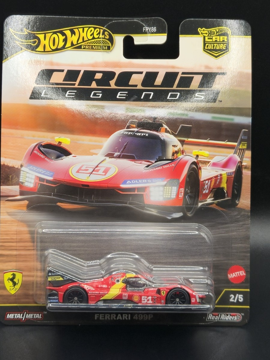 Hot Wheels Premium Circuit Legends Ferrari 499P in Red 1:64 Rubber
