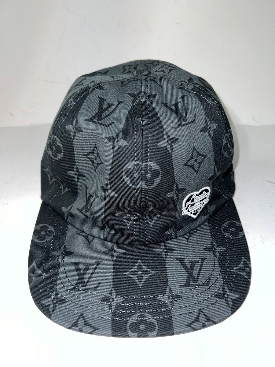 Louis Vuitton Nigo LV Made Black Grey Stripe Logo Sun Cap Baseball