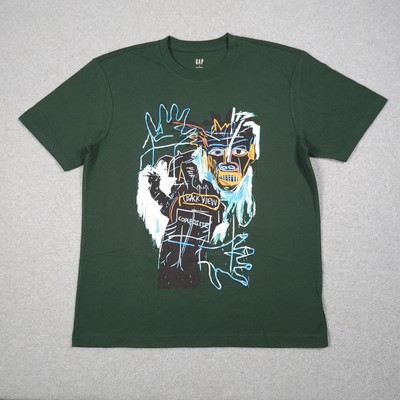 Jean Michel Basquiat Shirt Men Medium Green Gap Self Portrait 80s