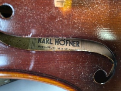 Violin Karl Hofner Bubenreuth 4/4 Scale and Case and Bow | eBay