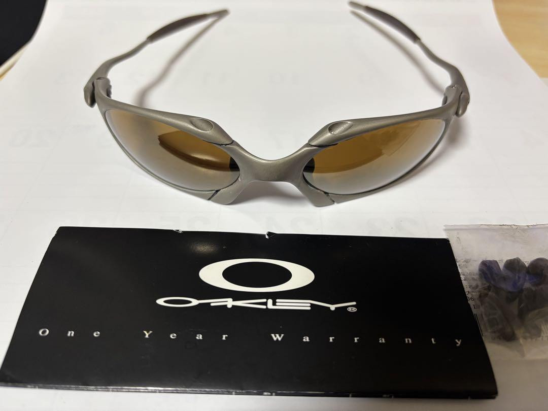 OAKLEY Romeo 1 Silver Frame Sunglasses Brown Lens X-Metal Gold