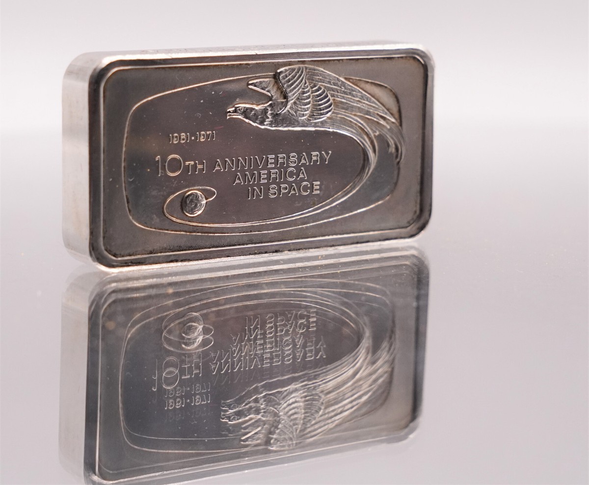 1971 Franklin Mint 10th American Space Program 2oz Sterling Silver
