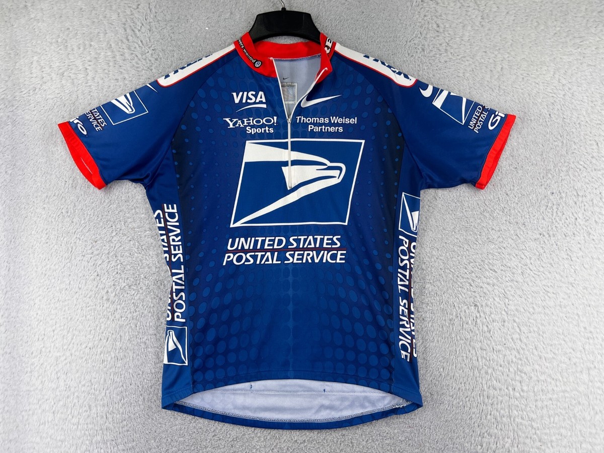 Nike Cycling Jersey Adult Large Blue Red United States Postal