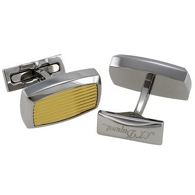 S.T. Dupont Gold and Palladium Guilloche Cufflinks, 005503, 0053