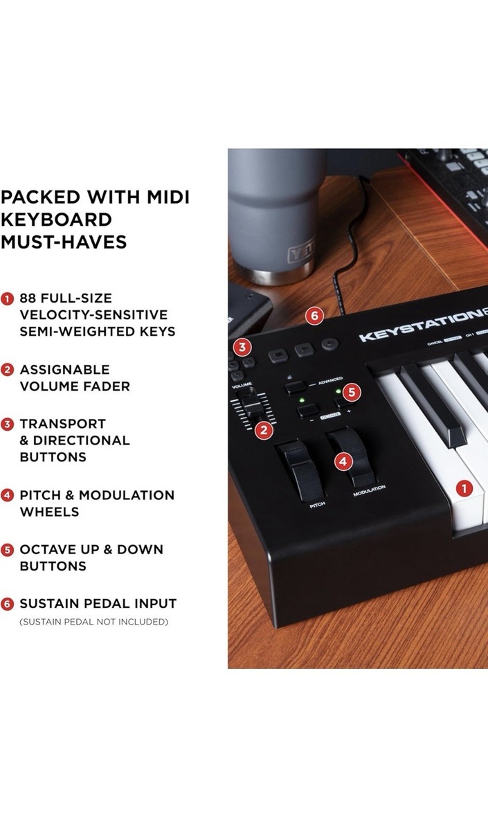 M-Audio Keystation 88 MK3 Keyboard Controller - Black for sale