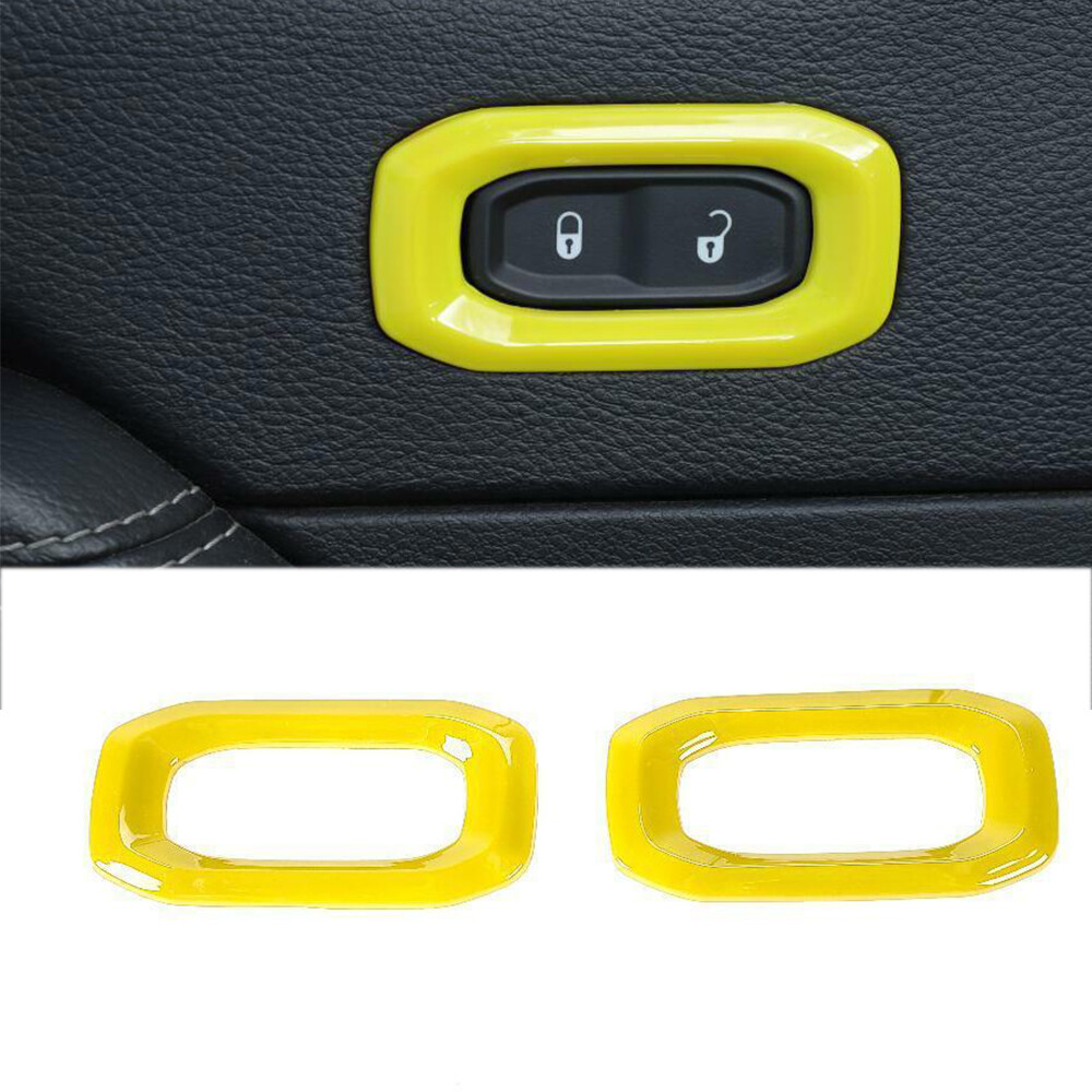 For Jeep Wrangler JL 18-2021 Bright Yellow Door Lock Protection