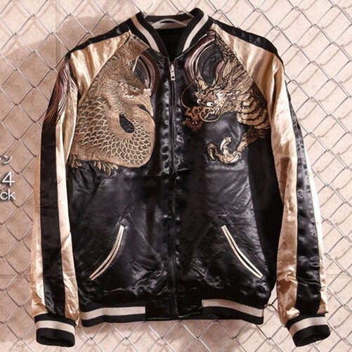 souvenir jacket Indian motif / スカジャン souvenir jacket Indian