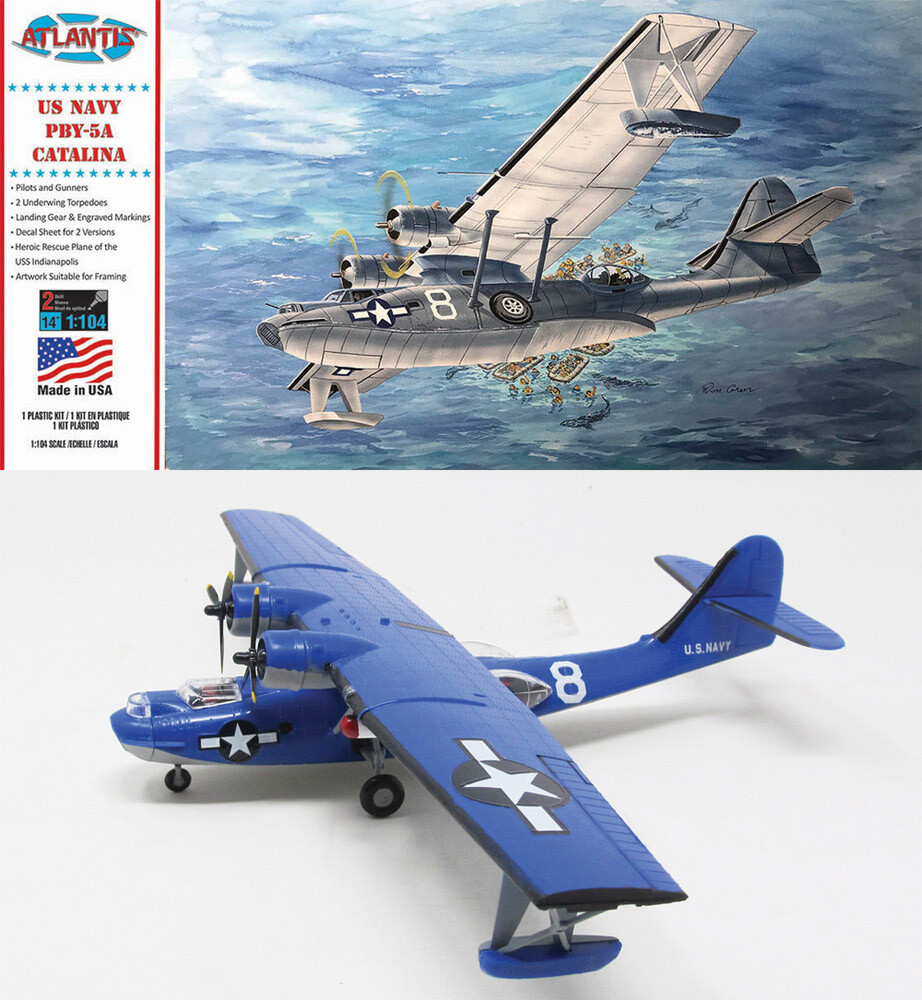 US Navy PBY-5A Catalina Seaplane 1/104 Scale Plastic Model Kit