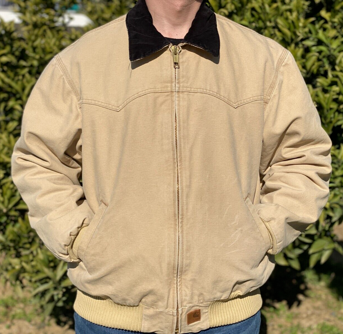 Carhartt Santa Fe Sandstone Canvas Made Mexico Style Work Jacket