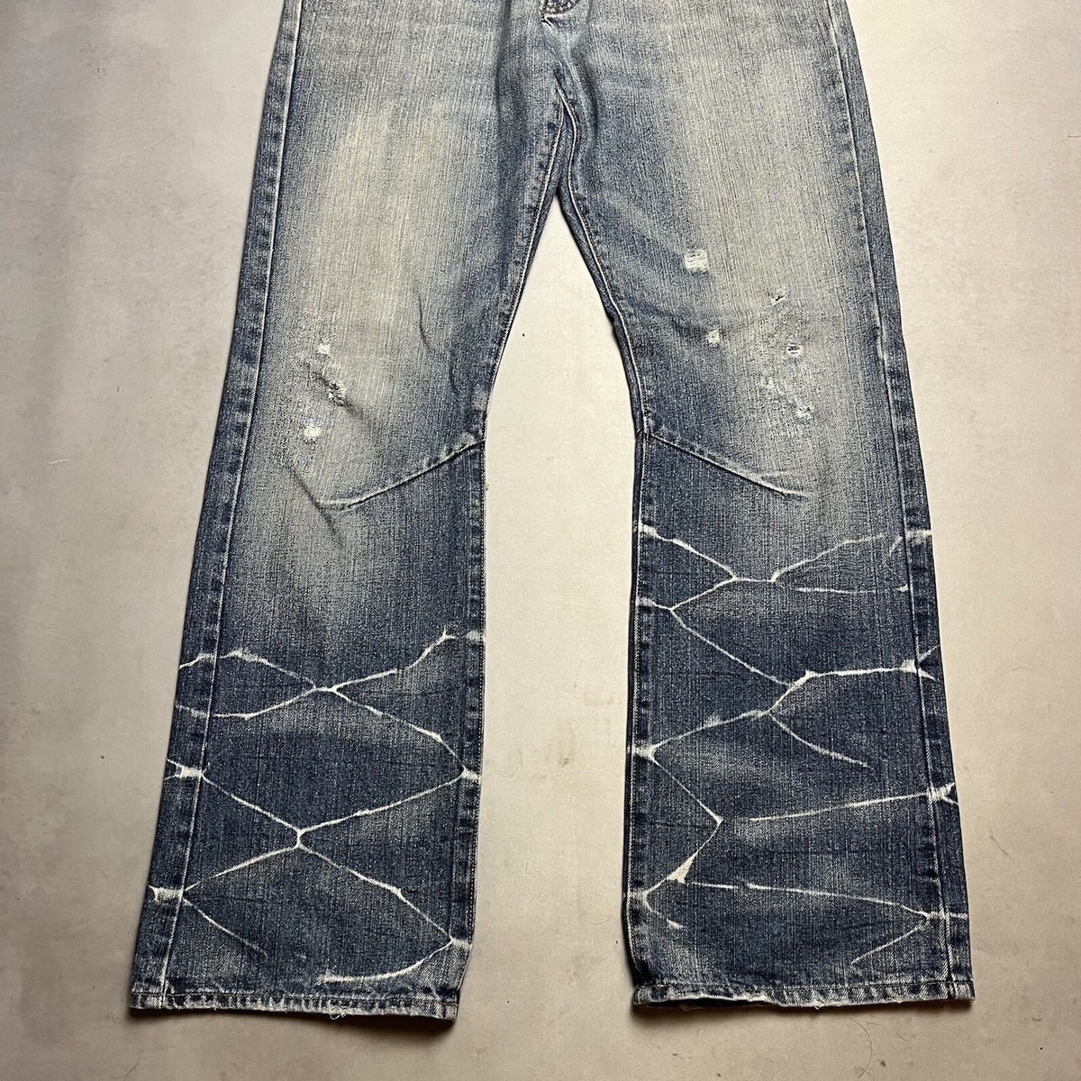 PRPS Japan Denim Blue Jeans Whiskers Hige Barracuda 32x32 | eBay