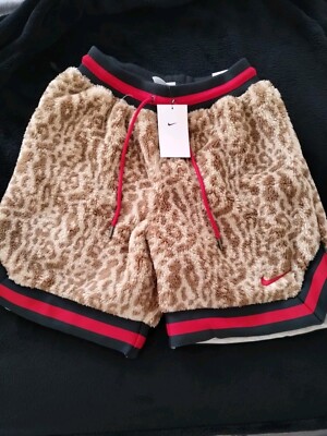 Men's Nike Leopard Print Faux Fur Premium Basketball Shorts DQ6176