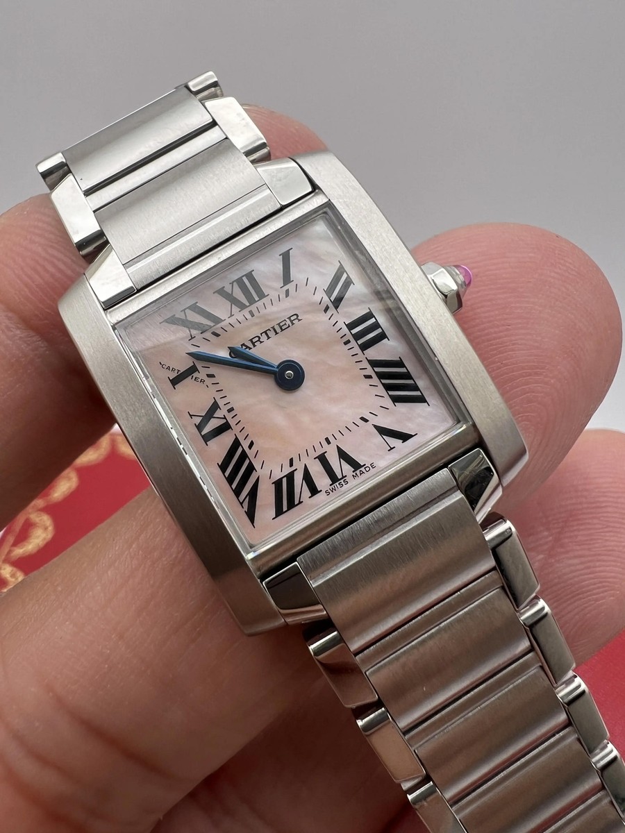 Cartier Tank Francaise Small 20mm W51028Q3 Pink Mother Of Pearl