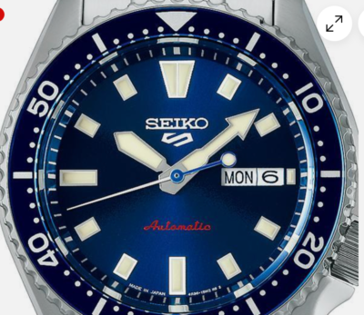 Seiko 5 Five Sports SRPL83 SKX Automatic Watch 100m Blue Dial Made