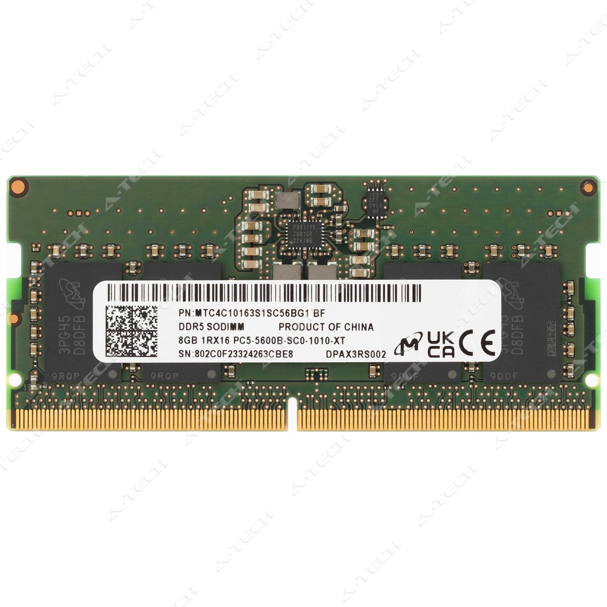 Micron 8GB DDR5 5600MHz PC5-44800 SODIMM Laptop Memory RAM