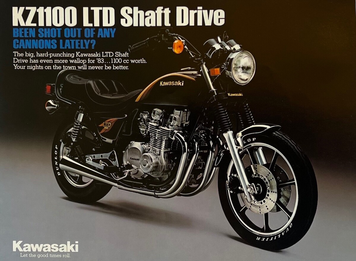 1983 Kawasaki KZ1100 LTD Shaft double-sided brochure-literature
