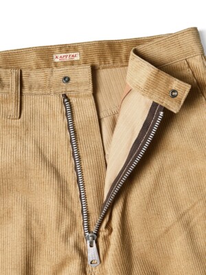ASK availability First) Kapital 8W Corduroy Zipper Port Baggy