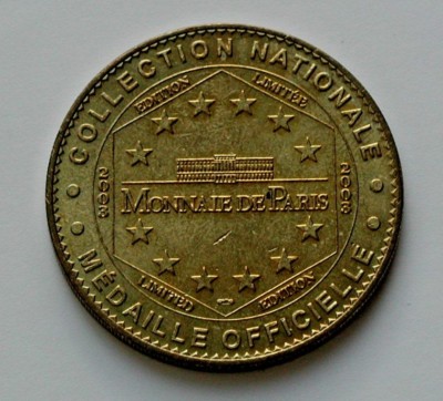 2003 Monnaie de Paris FRANCE Tour Eiffel Tower Souvenir Brass