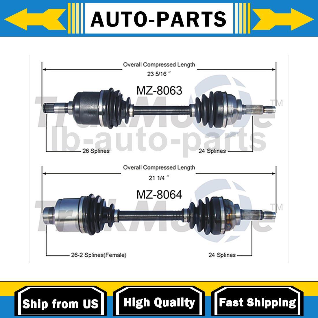 For Mazda 323 2X TrakMotive Front Left Front Right CV Axle Shaft