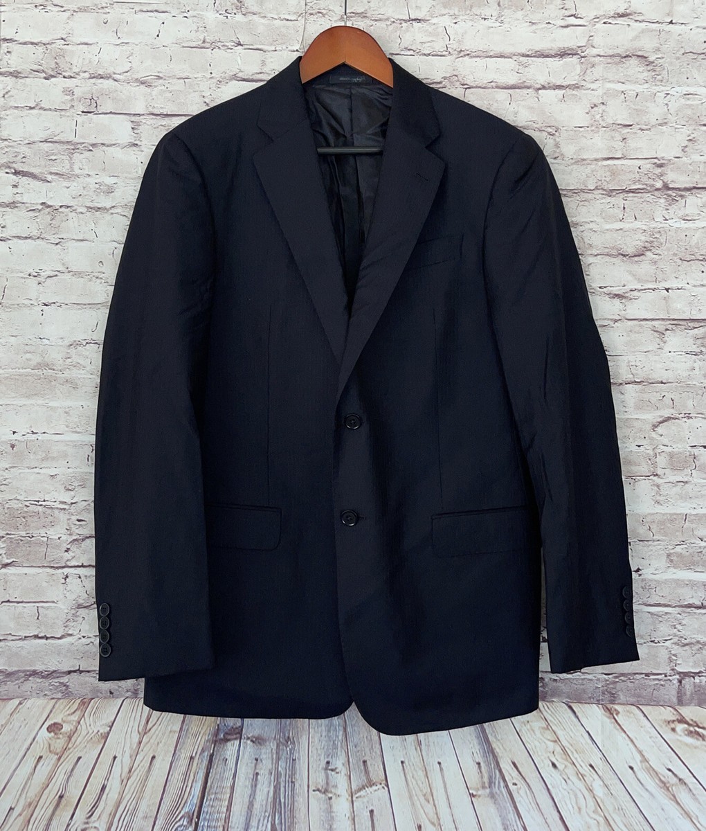 NEW Armani Collezioni G-Line Two Button Pinstripe Blazer - Navy