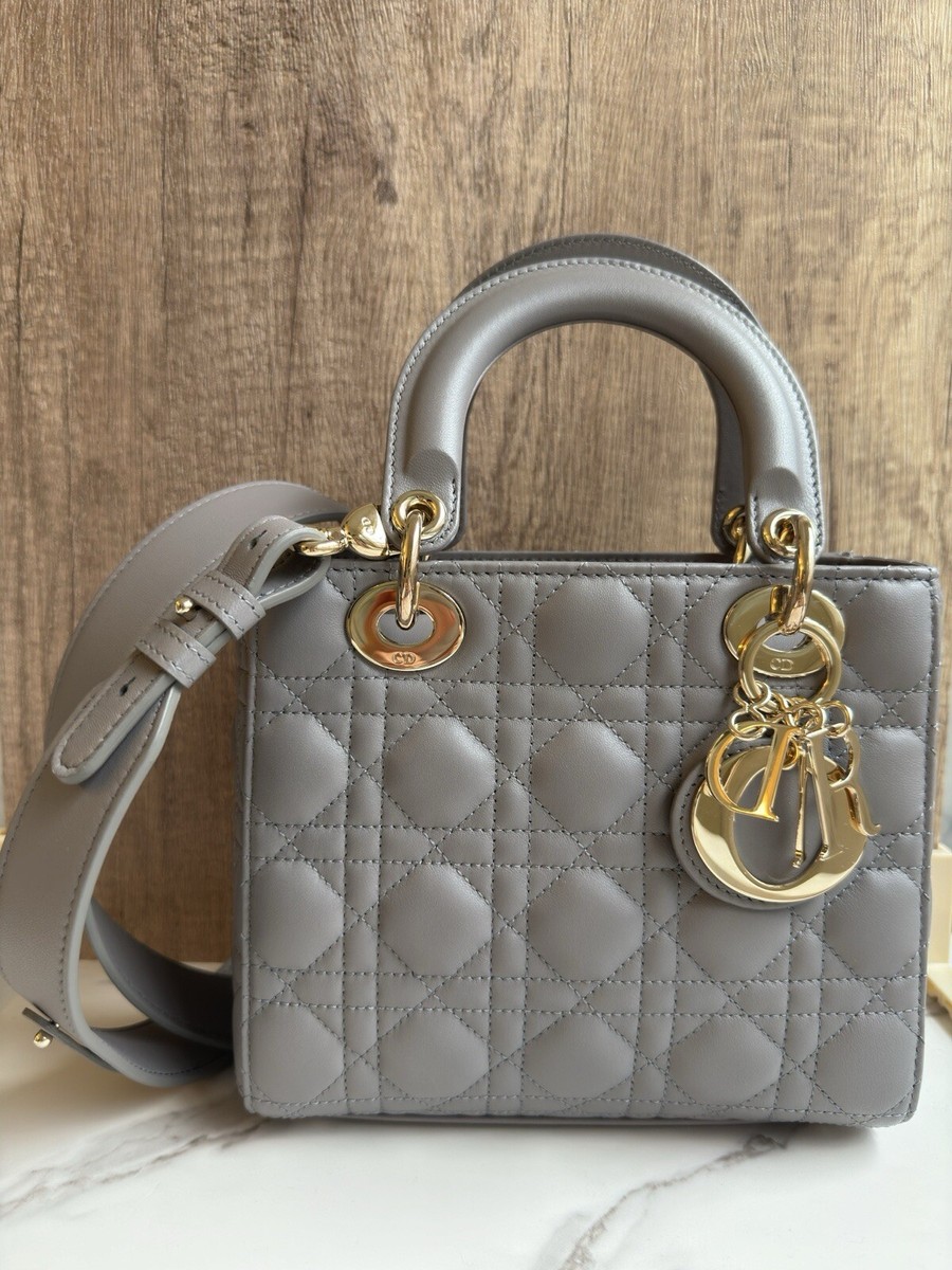 Christian Dior Small Lady Dior My ABCDior Steel Gray Leather Brand