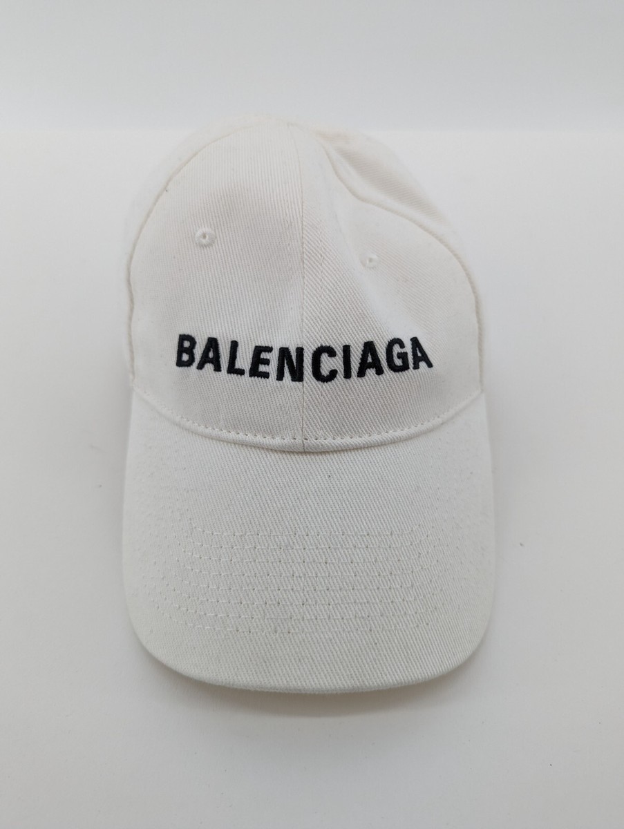 Authentic Balenciaga Classic Baseball Cap - White | eBay