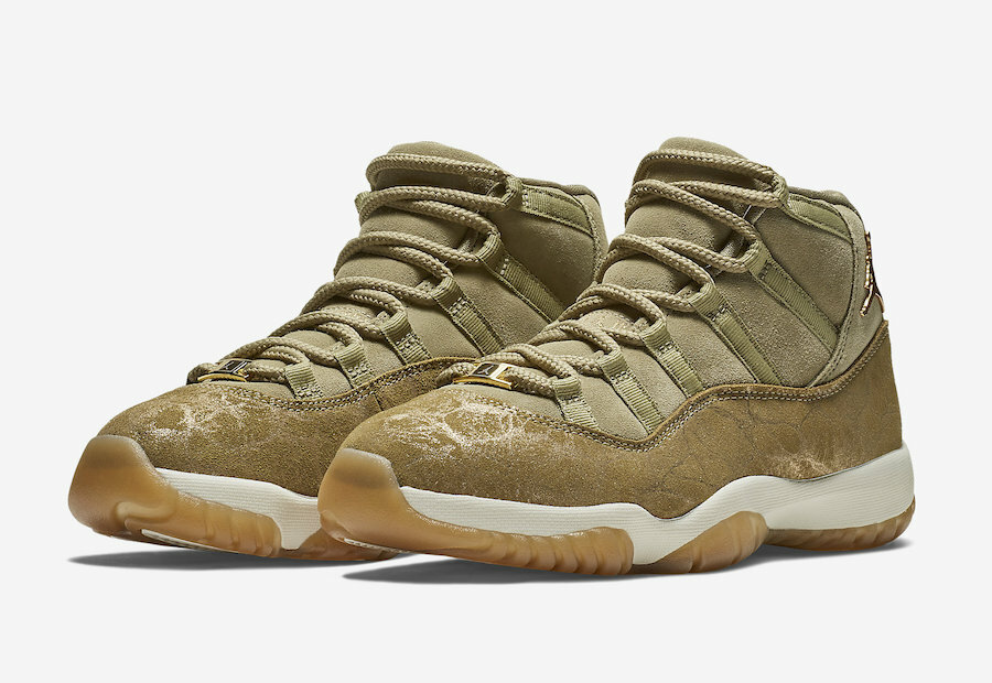Nike WOMEN'S Air Jordan XI 11 Retro Neutral Olive SIZE 8.5 BRAND