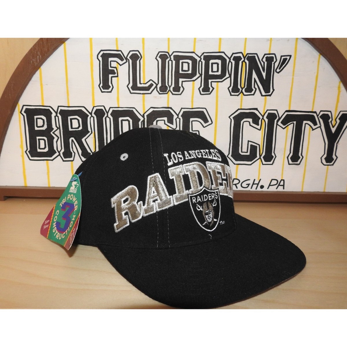 NWT Vintage 1990s Los Angeles Raiders Starter Tri Power Wool