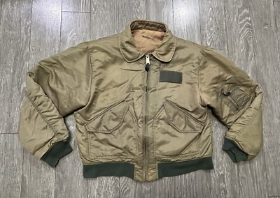 VTG 70s-80s USAF Cold Weather Flyers Jacket YSK Zip Military