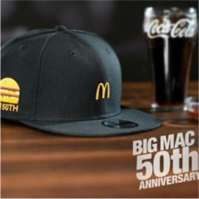 NEW ERA x McDonald's Baseball Cap Hat Big Mac 50th Anniversary