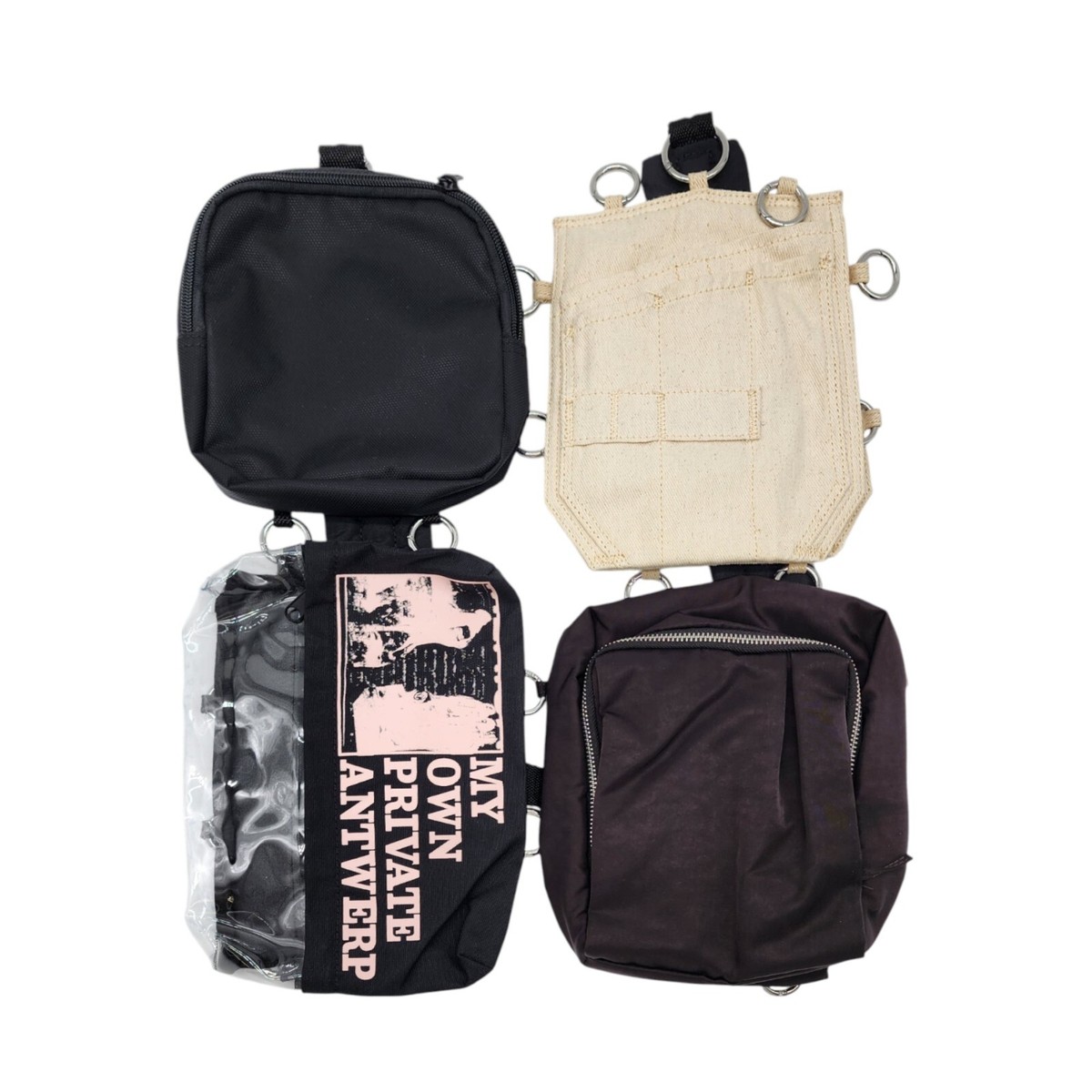 Eastpak x Raf Simons Convertible 4 Pouches and Backpack Black